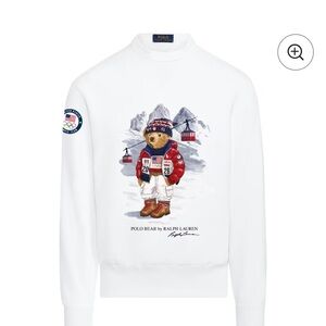 Team USA Polo Ralph Lauren 2026 Winter Olympics Bear Sweatshirt - White